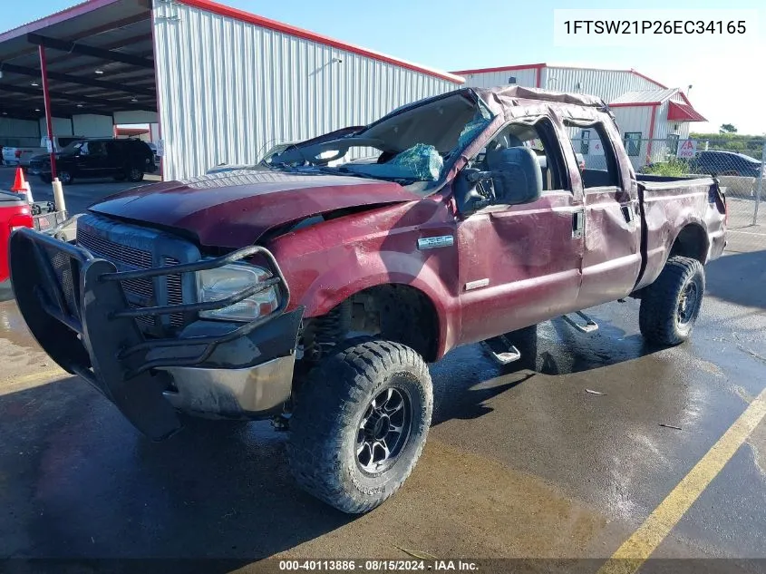 2006 Ford F-250 Lariat/Xl/Xlt VIN: 1FTSW21P26EC34165 Lot: 40113886