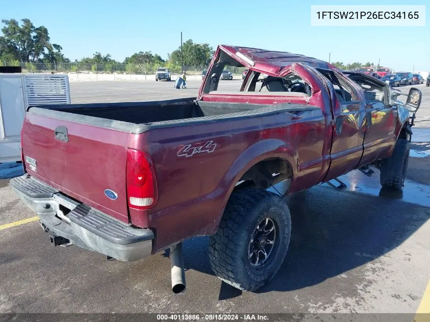 2006 Ford F-250 Lariat/Xl/Xlt VIN: 1FTSW21P26EC34165 Lot: 40113886