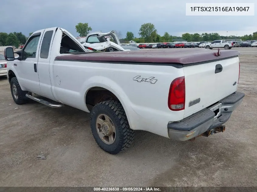 2006 Ford F-250 Lariat/Xl/Xlt VIN: 1FTSX21516EA19047 Lot: 40236538