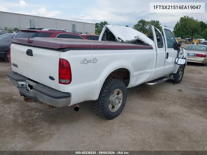 2006 Ford F-250 Lariat/Xl/Xlt VIN: 1FTSX21516EA19047 Lot: 40236538