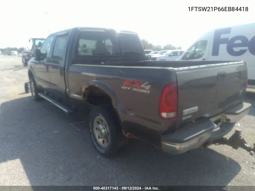 2006 Ford F-250 Amarillo/Lariat/Xl/Xlt VIN: 1FTSW21P66EB84418 Lot: 40317143