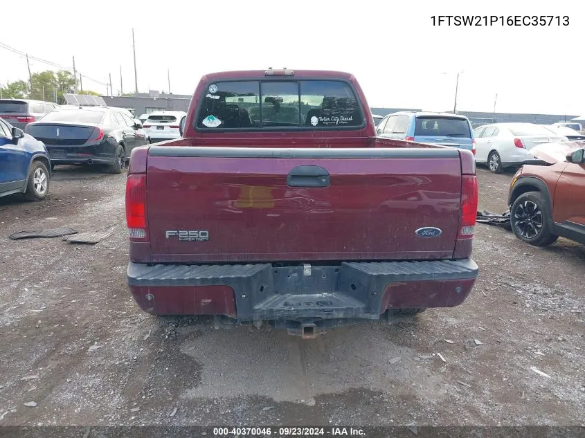 2006 Ford F-250 Amarillo/Lariat/Xl/Xlt VIN: 1FTSW21P16EC35713 Lot: 40370046