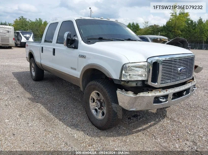 2006 Ford F-250 Amarillo/Lariat/Xl/Xlt VIN: 1FTSW21P36ED79232 Lot: 40404234