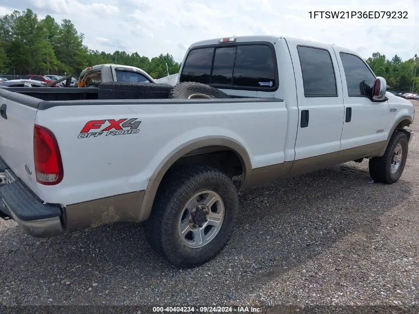 2006 Ford F-250 Amarillo/Lariat/Xl/Xlt VIN: 1FTSW21P36ED79232 Lot: 40404234