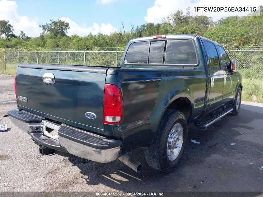 2006 Ford F-250 Lariat/Xl/Xlt VIN: 1FTSW20P56EA34415 Lot: 40415257