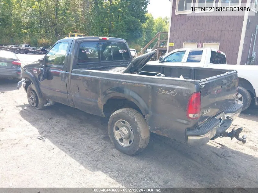 2006 Ford F-250 Xl/Xlt VIN: 1FTNF21586EB01986 Lot: 40443669