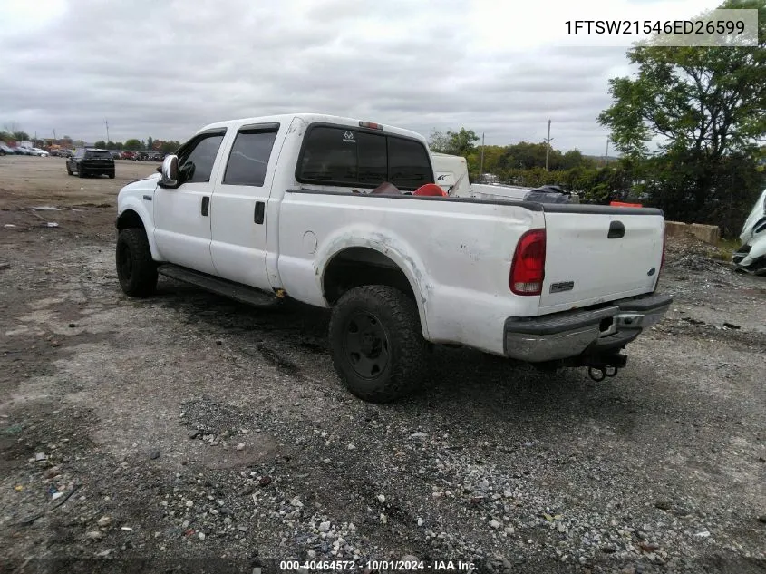 2006 Ford F-250 Lariat/Xl/Xlt VIN: 1FTSW21546ED26599 Lot: 40464572