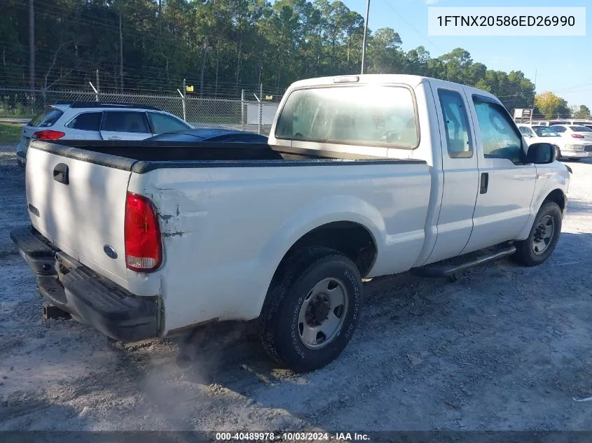 2006 Ford F-250 Lariat/Xl/Xlt VIN: 1FTNX20586ED26990 Lot: 40489978