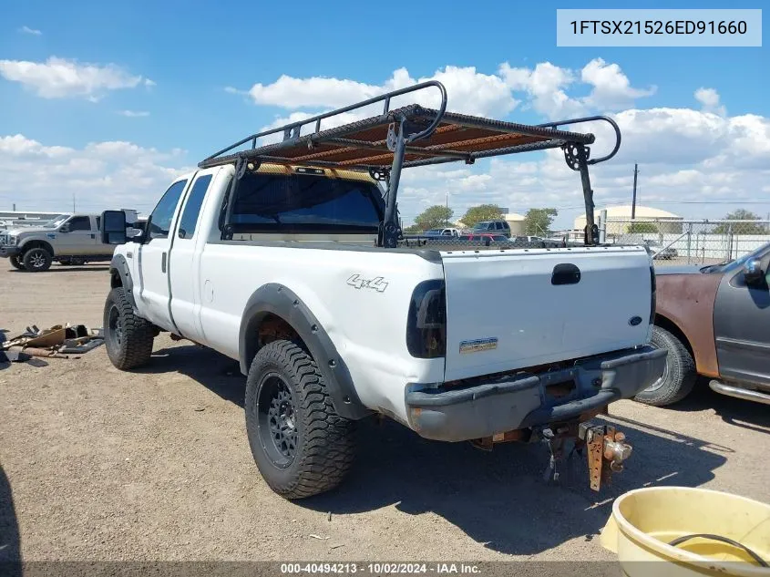 2006 Ford F-250 Lariat/Xl/Xlt VIN: 1FTSX21526ED91660 Lot: 40494213