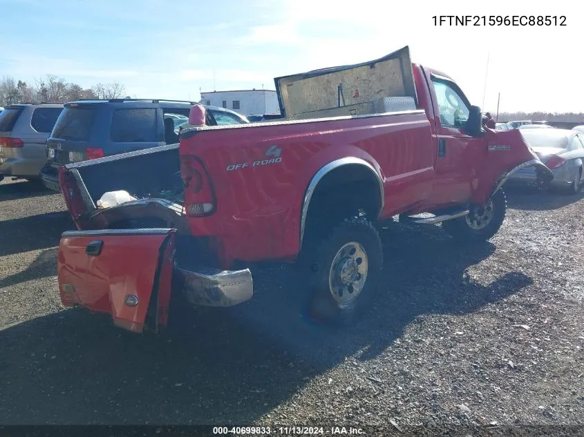 2006 Ford F-250 Xl/Xlt VIN: 1FTNF21596EC88512 Lot: 40699833