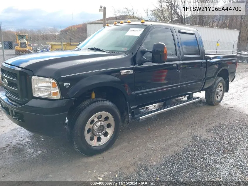 2006 Ford F-250 Lariat/Xl/Xlt VIN: 1FTSW21Y06EA44700 Lot: 40856977