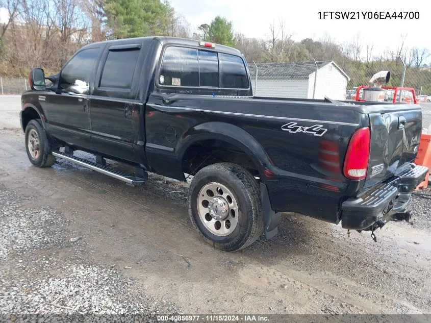 2006 Ford F-250 Lariat/Xl/Xlt VIN: 1FTSW21Y06EA44700 Lot: 40856977