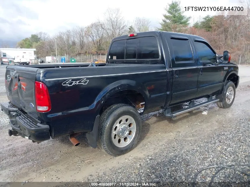 2006 Ford F-250 Lariat/Xl/Xlt VIN: 1FTSW21Y06EA44700 Lot: 40856977