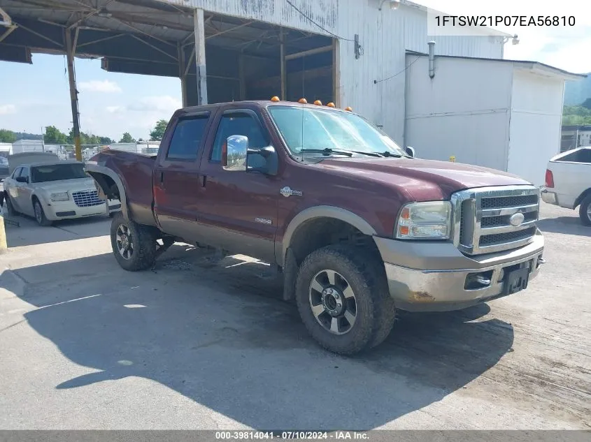 2007 Ford F-250 Lariat/Xl/Xlt VIN: 1FTSW21P07EA56810 Lot: 39814041