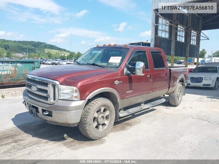 2007 Ford F-250 Lariat/Xl/Xlt VIN: 1FTSW21P07EA56810 Lot: 39814041