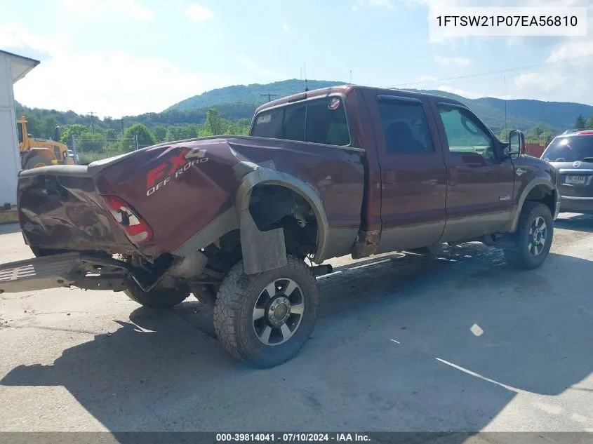 2007 Ford F-250 Lariat/Xl/Xlt VIN: 1FTSW21P07EA56810 Lot: 39814041