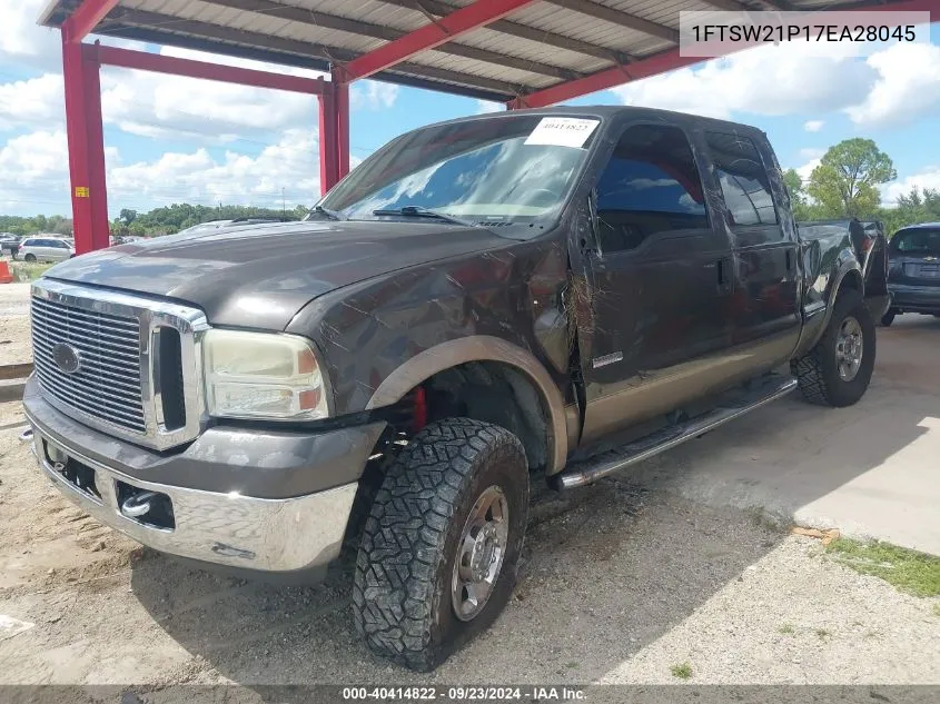 2007 Ford F-250 Lariat/Xl/Xlt VIN: 1FTSW21P17EA28045 Lot: 40414822