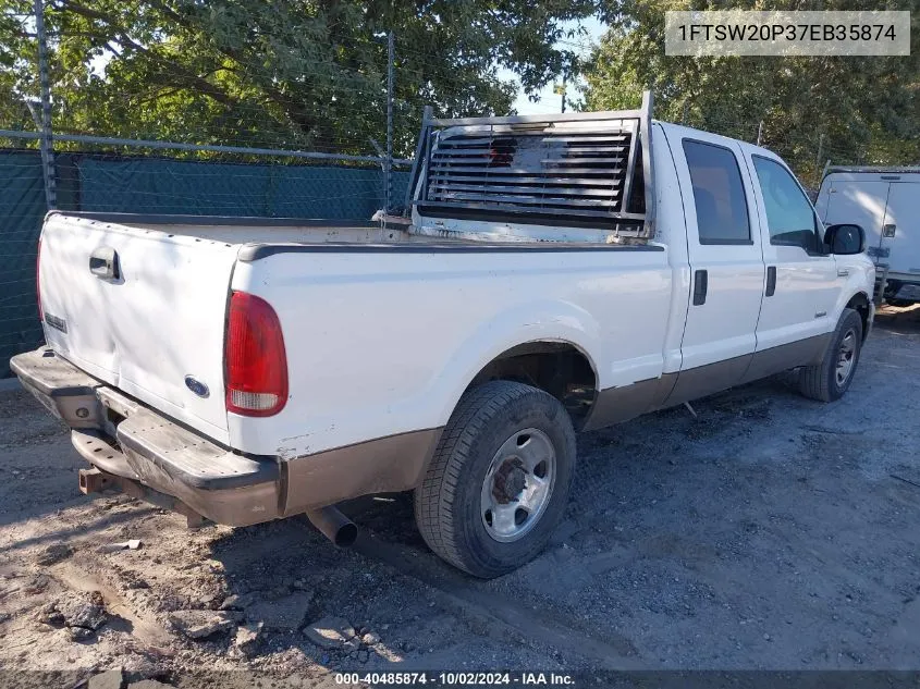 2007 Ford F-250 VIN: 1FTSW20P37EB35874 Lot: 40485874