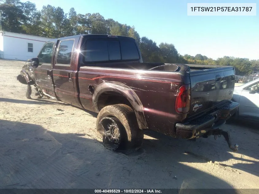 2007 Ford F-250 Lariat/Xl/Xlt VIN: 1FTSW21P57EA31787 Lot: 40495529