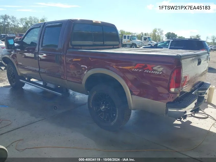 1FTSW21PX7EA45183 2007 Ford F-250 Lariat/Xl/Xlt