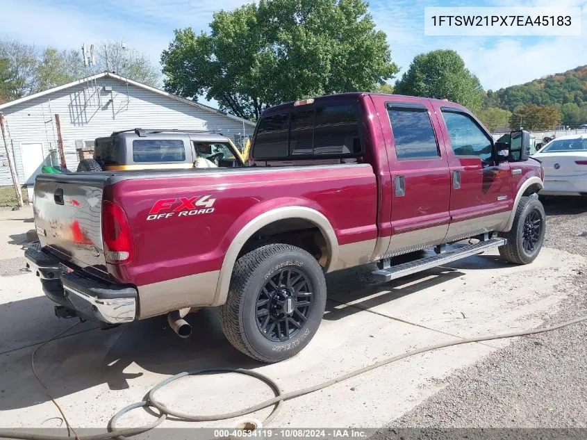 1FTSW21PX7EA45183 2007 Ford F-250 Lariat/Xl/Xlt