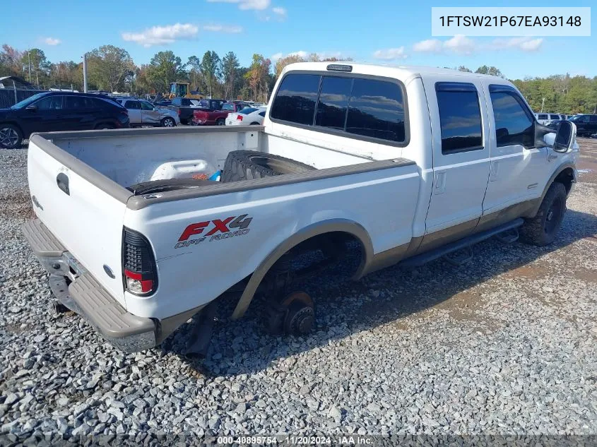 2007 Ford F-250 Lariat/Xl/Xlt VIN: 1FTSW21P67EA93148 Lot: 40895754