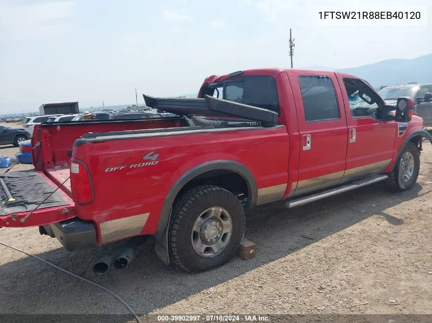 2008 Ford F-250 Fx4 VIN: 1FTSW21R88EB40120 Lot: 39902997