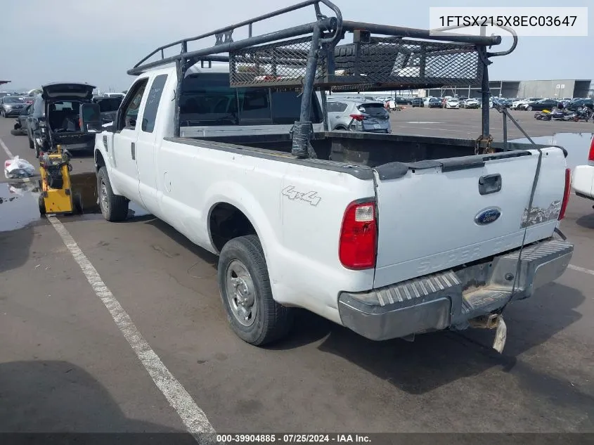 2008 Ford F-250 Fx4/Lariat/Xl/Xlt VIN: 1FTSX215X8EC03647 Lot: 39904885