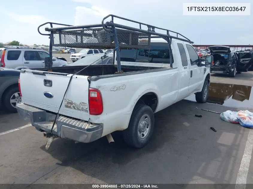 2008 Ford F-250 Fx4/Lariat/Xl/Xlt VIN: 1FTSX215X8EC03647 Lot: 39904885