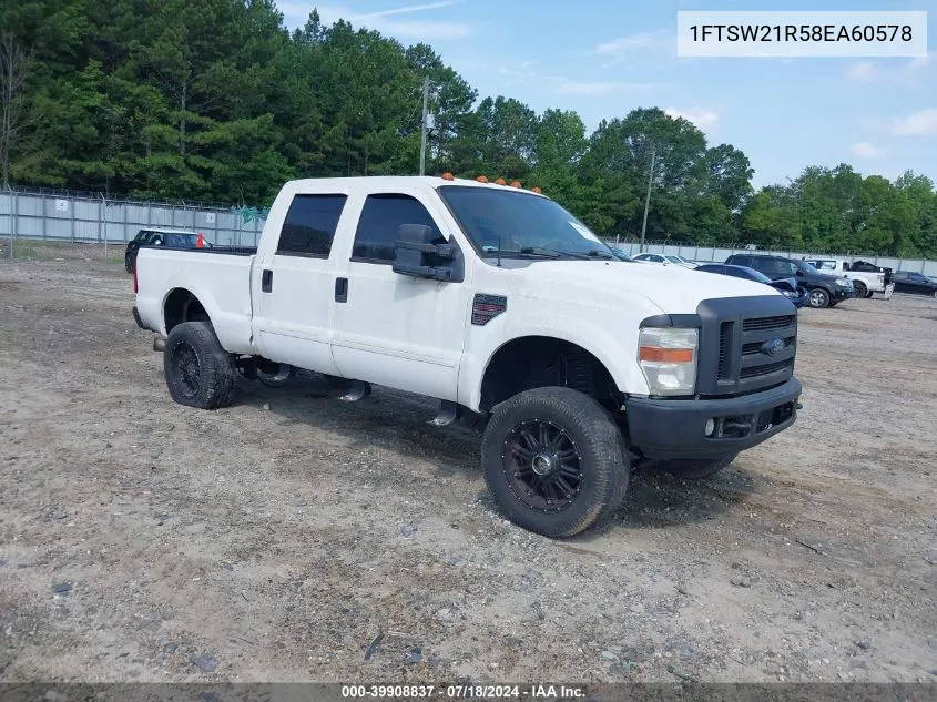 1FTSW21R58EA60578 2008 Ford F-250 Fx4/Harley-Davidson/King Ranch/Lariat/Xl/Xlt