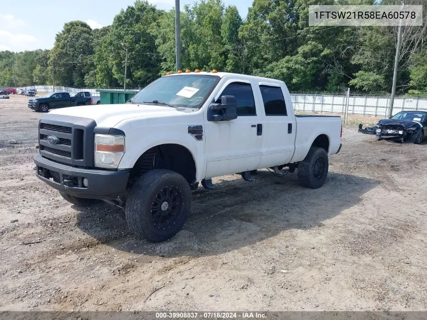 1FTSW21R58EA60578 2008 Ford F-250 Fx4/Harley-Davidson/King Ranch/Lariat/Xl/Xlt