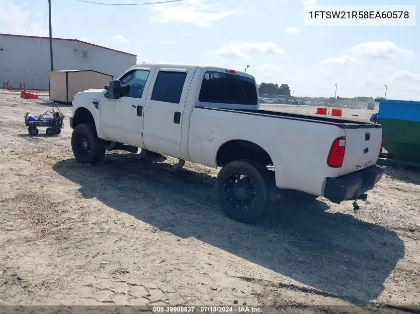 1FTSW21R58EA60578 2008 Ford F-250 Fx4/Harley-Davidson/King Ranch/Lariat/Xl/Xlt