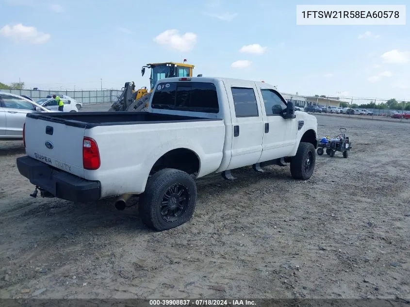 2008 Ford F-250 Fx4/Harley-Davidson/King Ranch/Lariat/Xl/Xlt VIN: 1FTSW21R58EA60578 Lot: 39908837