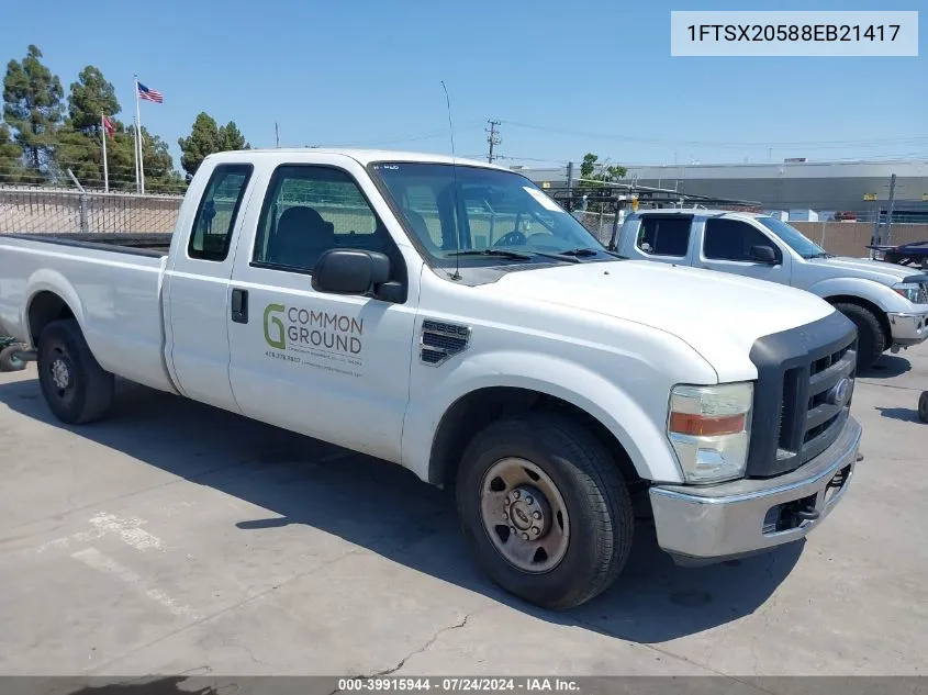 2008 Ford F-250 Lariat/Xl/Xlt VIN: 1FTSX20588EB21417 Lot: 39915944