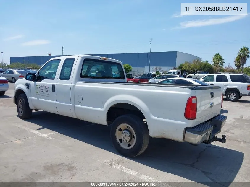 2008 Ford F-250 Lariat/Xl/Xlt VIN: 1FTSX20588EB21417 Lot: 39915944