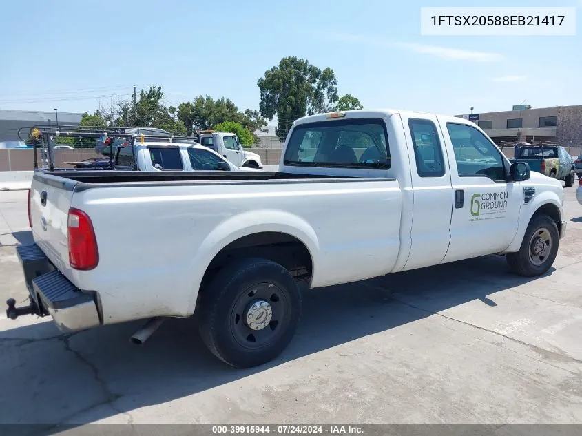 2008 Ford F-250 Lariat/Xl/Xlt VIN: 1FTSX20588EB21417 Lot: 39915944