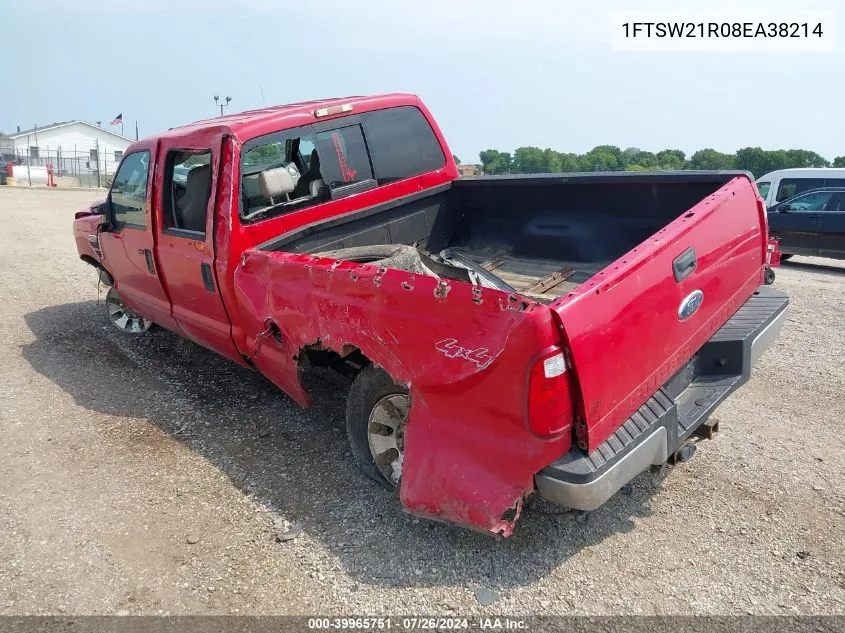 2008 Ford F-250 Fx4/Harley-Davidson/King Ranch/Lariat/Xl/Xlt VIN: 1FTSW21R08EA38214 Lot: 39965751