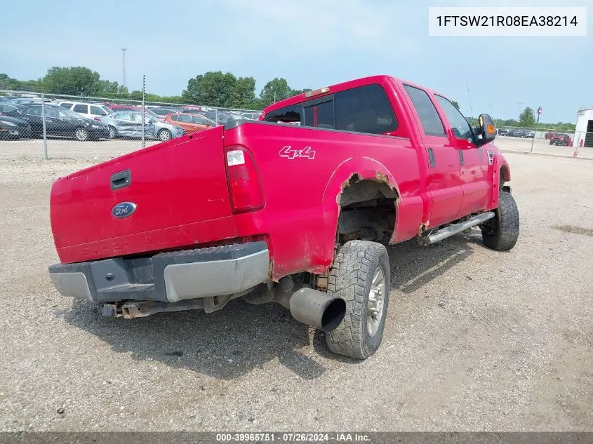 2008 Ford F-250 Fx4/Harley-Davidson/King Ranch/Lariat/Xl/Xlt VIN: 1FTSW21R08EA38214 Lot: 39965751