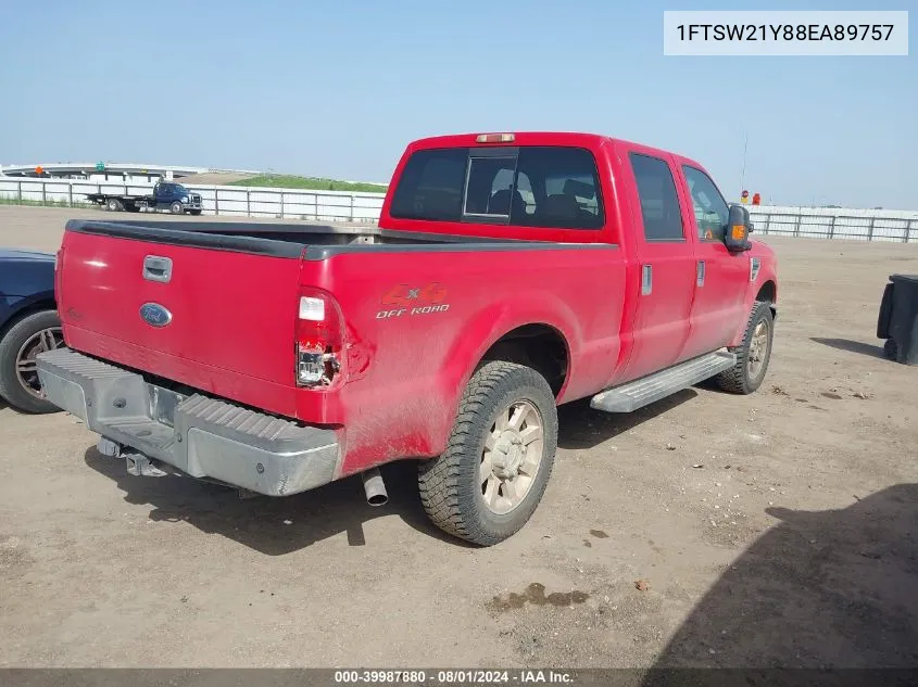 2008 Ford F-250 Fx4/Harley-Davidson/King Ranch/Lariat/Xl/Xlt VIN: 1FTSW21Y88EA89757 Lot: 39987880