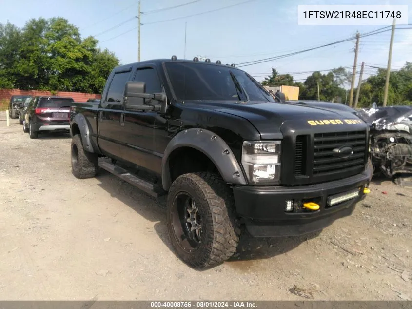 2008 Ford F-250 Fx4/Harley-Davidson/King Ranch/Lariat/Xl/Xlt VIN: 1FTSW21R48EC11748 Lot: 40008756