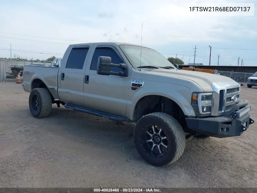 1FTSW21R68ED07137 2008 Ford F-250 Fx4/Harley-Davidson/King Ranch/Lariat/Xl/Xlt