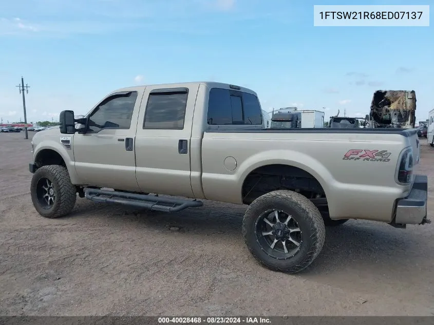 1FTSW21R68ED07137 2008 Ford F-250 Fx4/Harley-Davidson/King Ranch/Lariat/Xl/Xlt