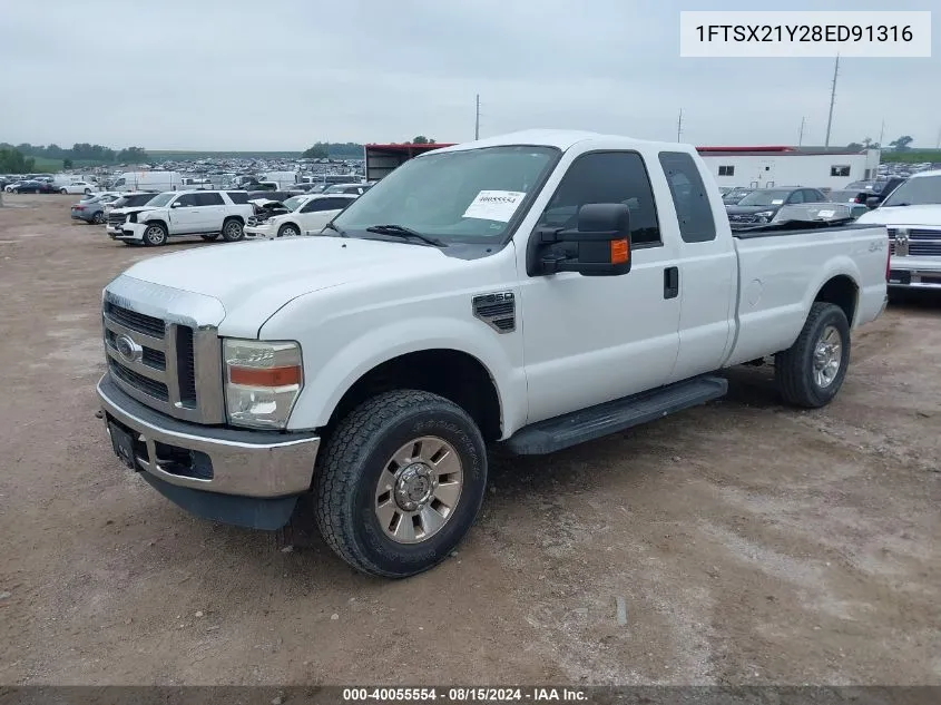 2008 Ford F-250 Xlt VIN: 1FTSX21Y28ED91316 Lot: 40055554