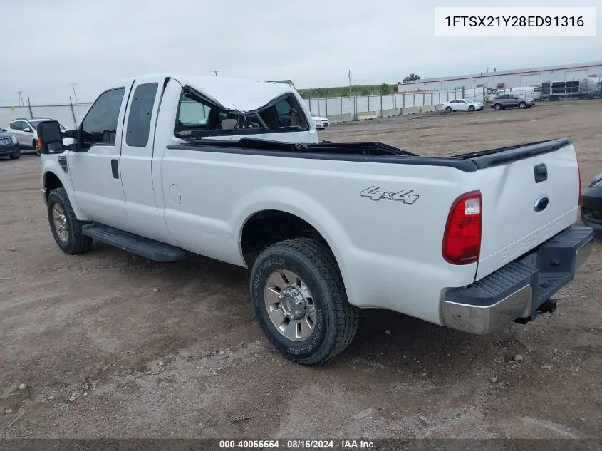 2008 Ford F-250 Xlt VIN: 1FTSX21Y28ED91316 Lot: 40055554