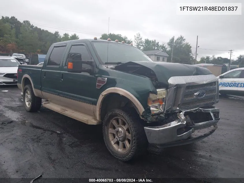 2008 Ford F250 Super Duty VIN: 1FTSW21R48ED01837 Lot: 40065703