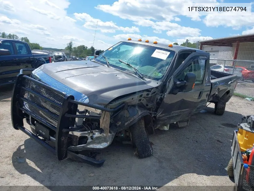 2008 Ford F-250 Fx4/Lariat/Xl/Xlt VIN: 1FTSX21Y18EC74794 Lot: 40073618