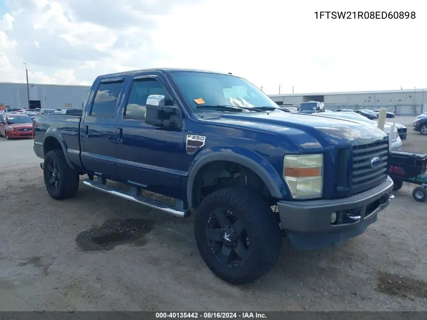 2008 Ford F-250 Fx4/Harley-Davidson/King Ranch/Lariat/Xl/Xlt VIN: 1FTSW21R08ED60898 Lot: 40135442