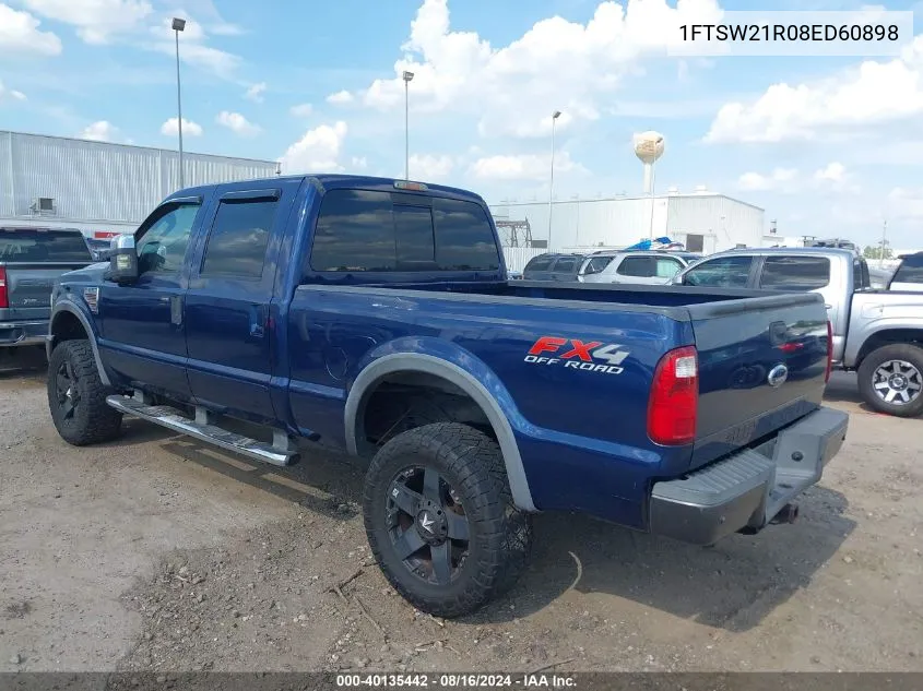 1FTSW21R08ED60898 2008 Ford F-250 Fx4/Harley-Davidson/King Ranch/Lariat/Xl/Xlt