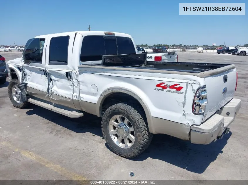 1FTSW21R38EB72604 2008 Ford F-250 Fx4/Harley-Davidson/King Ranch/Lariat/Xl/Xlt