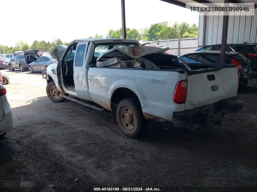 2008 Ford F250 Super Duty VIN: 1FTSX21R08EB98946 Lot: 40163189